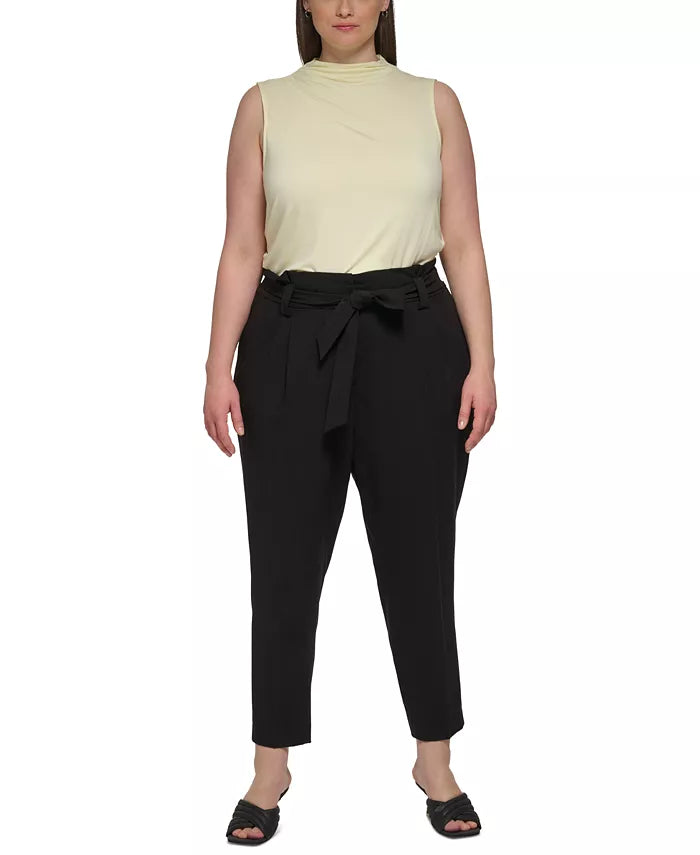 Calvin Klein Plus Size Tie-Waist Pants