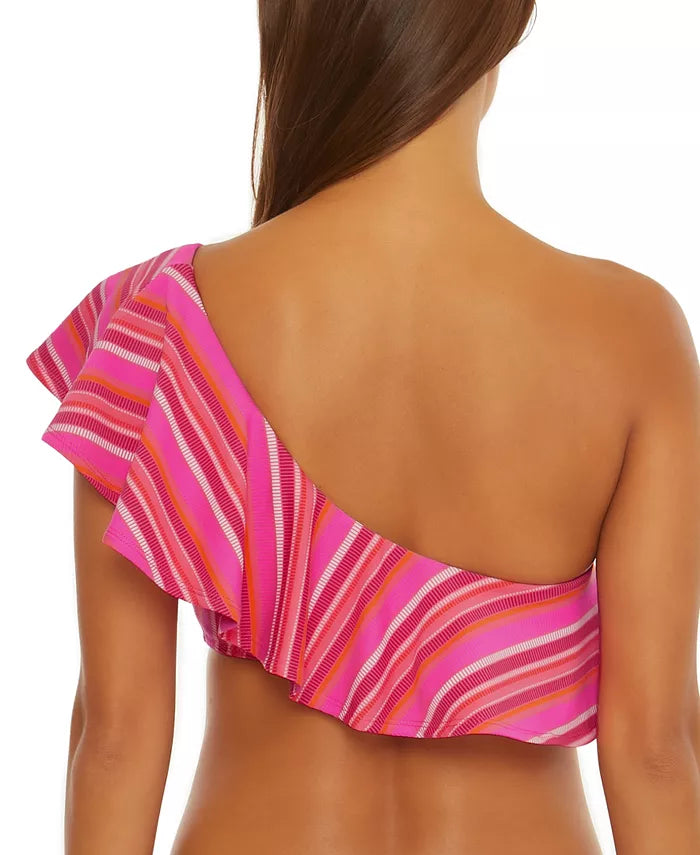 Trina Turk Marai Ruffle One Shoulder Bikini Top