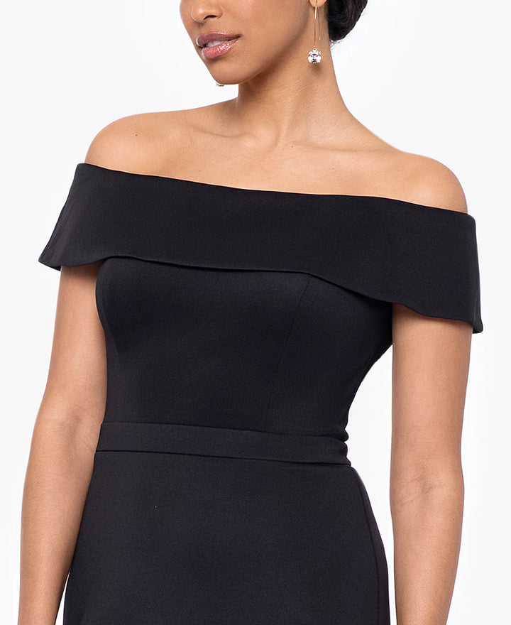 X by XSCAPE Illusion High-Low Fit & Flare Dress