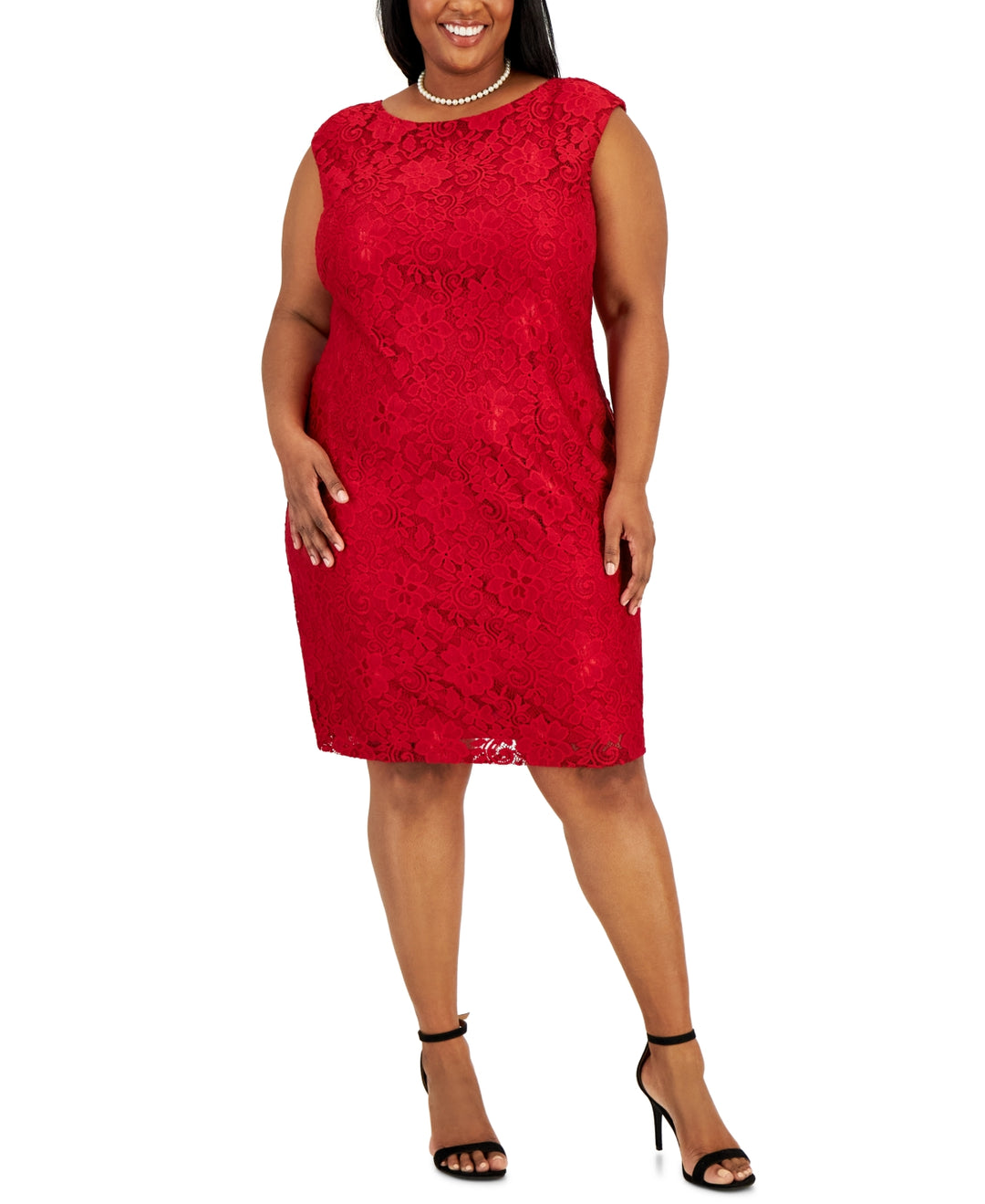 Kasper Morgan Boat-Neck Lace Shift Dress DGFOutlet Kasper Morgan Boat-Neck Lace Shift Dress DGFOutlet