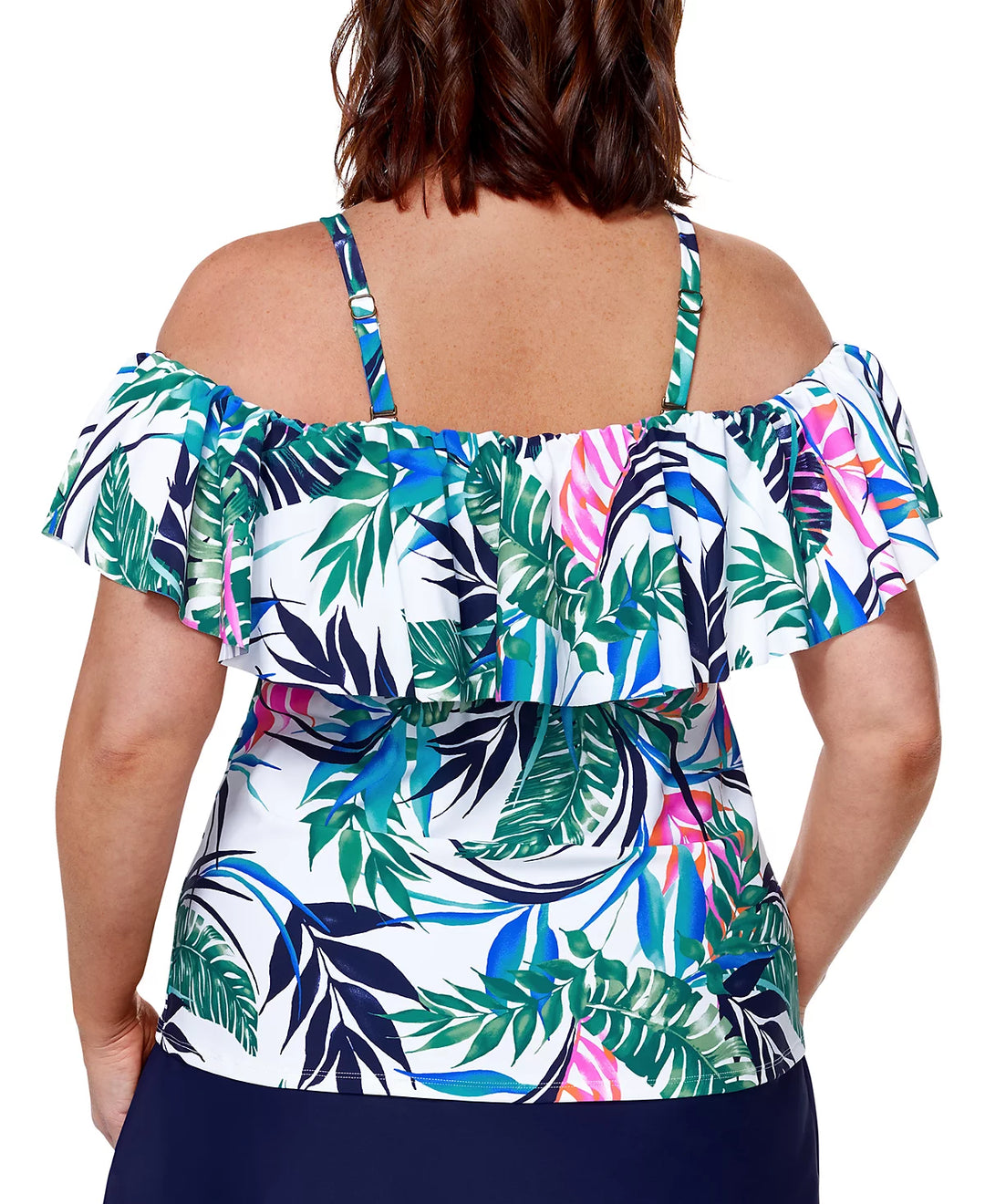 Island Escape Plus Size La Flor Underwire Tankini Top