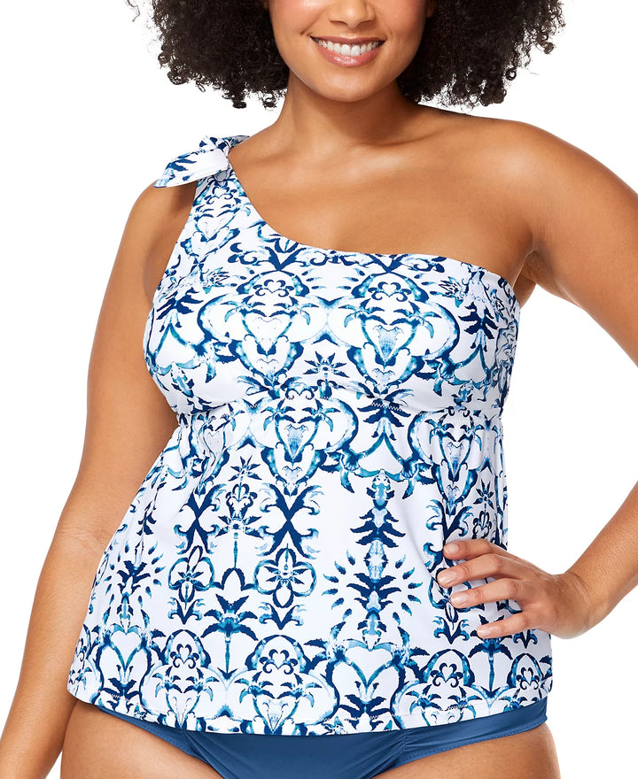 Raisins Curve Trendy Plus Size Marita Printed Tankini Top