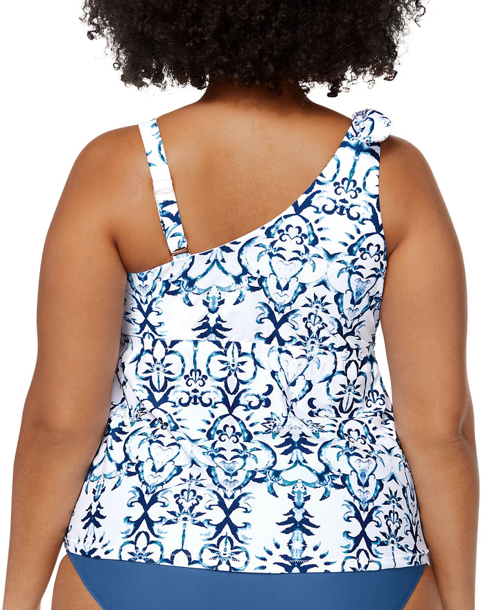 Raisins Curve Trendy Plus Size Marita Printed Tankini Top