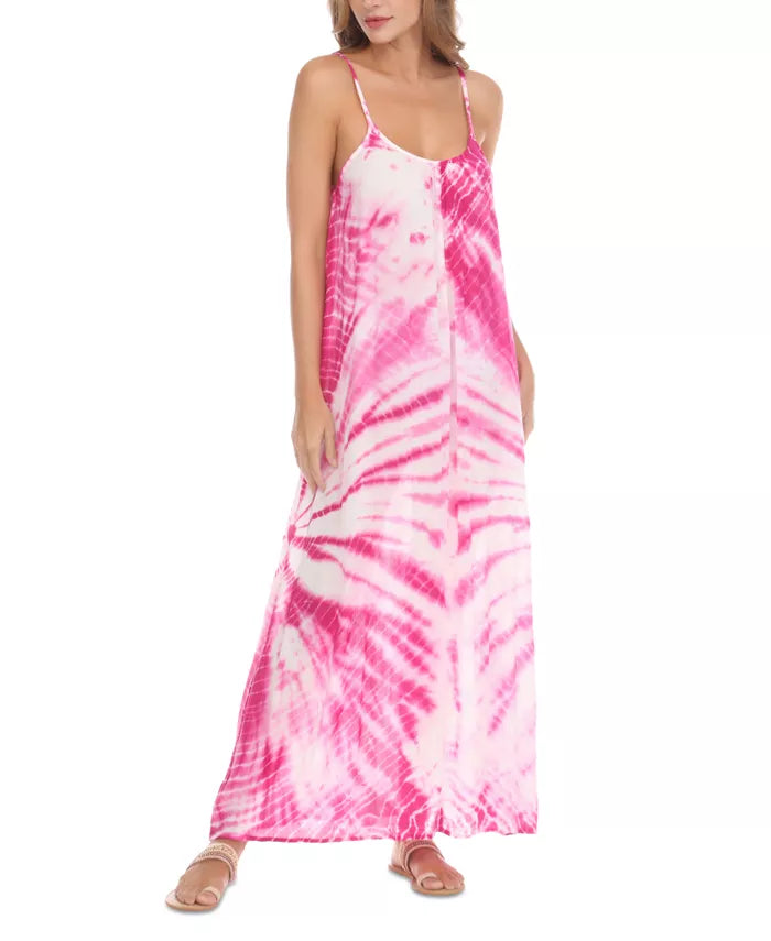Raviya Tie-Dye Sleeveless Maxi Swim Cover-Up