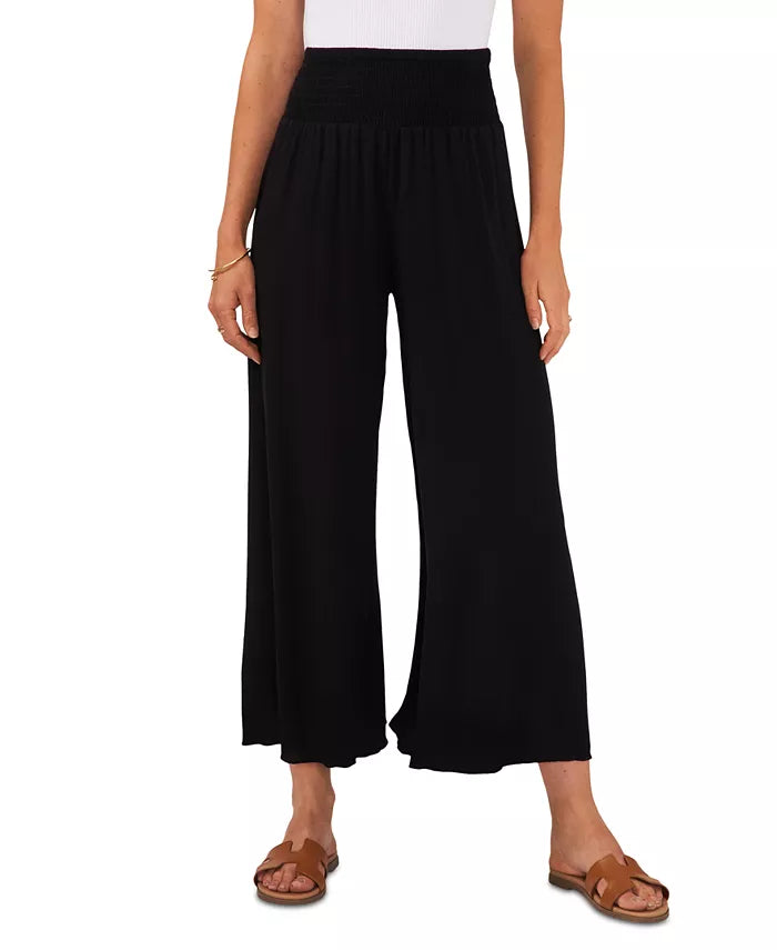 Vince Camuto Plus Size Smocked-Waist Pull-On Pants