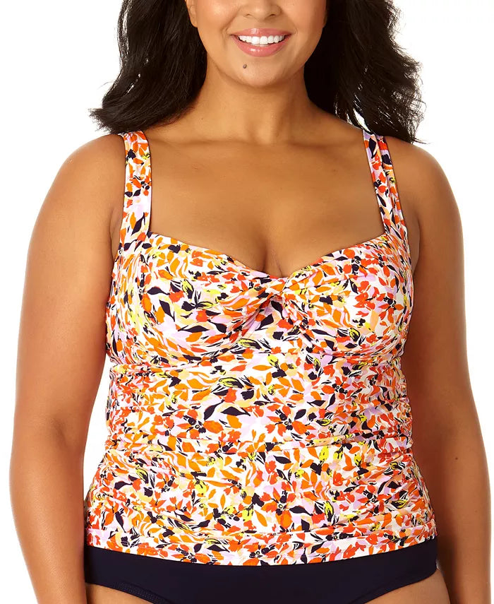 Anne Cole V-Neck Twist-Front Tankini Top