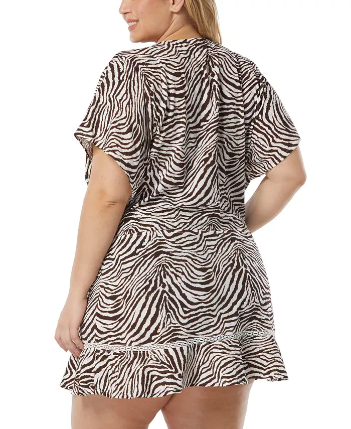 Coco Reef Adorn Animal-Print Swim Cover-Up Dress