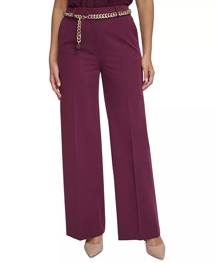 Tommy Hilfiger Wide-Leg Chain-Belt Pants