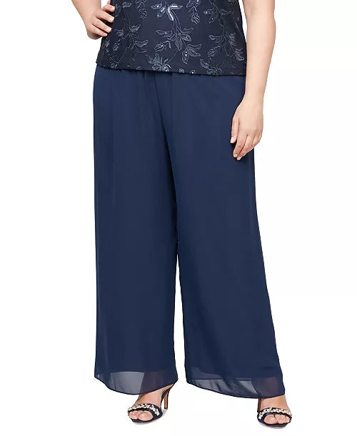 Alex Evenings Wide-Leg Pull-on Pants