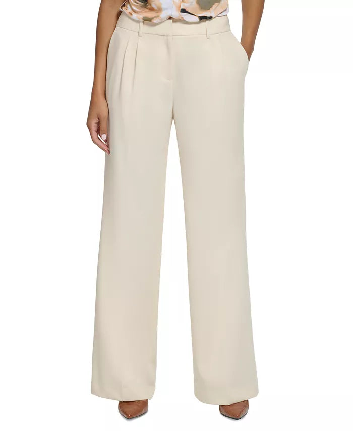 Calvin Klein Mid Rise Wide-Leg Pants