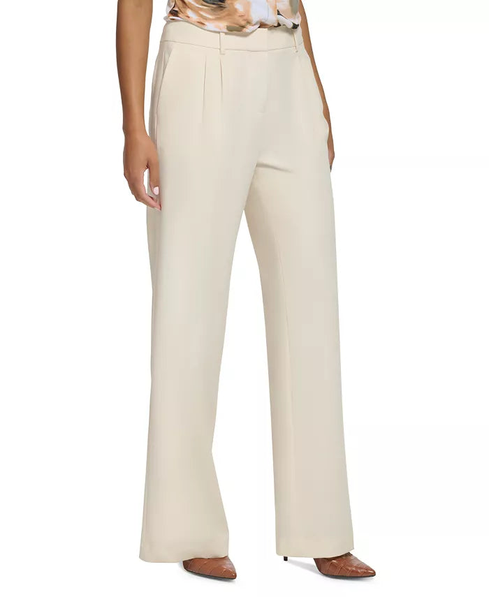 Calvin Klein Mid Rise Wide-Leg Pants
