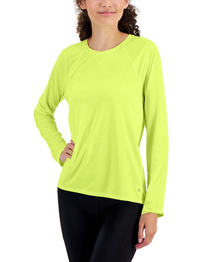 ID Ideology Active Perforated Tie-Back Long-Sleeve Top