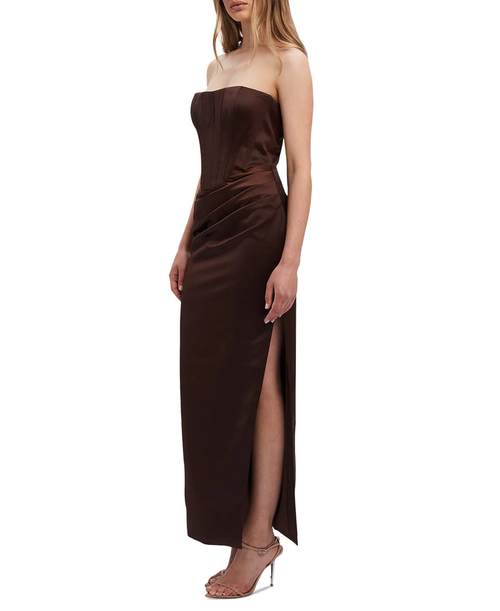 Bardot Everlasting Satin Strapless Gown