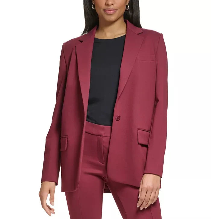 DKNY Notched-Collar One-Button Jacket