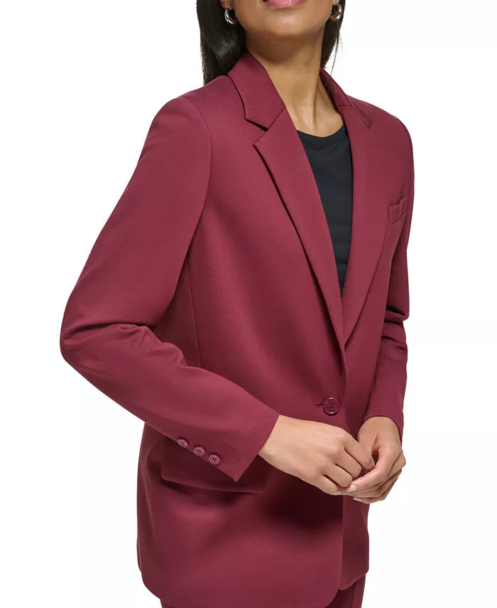 DKNY Notched-Collar One-Button Jacket