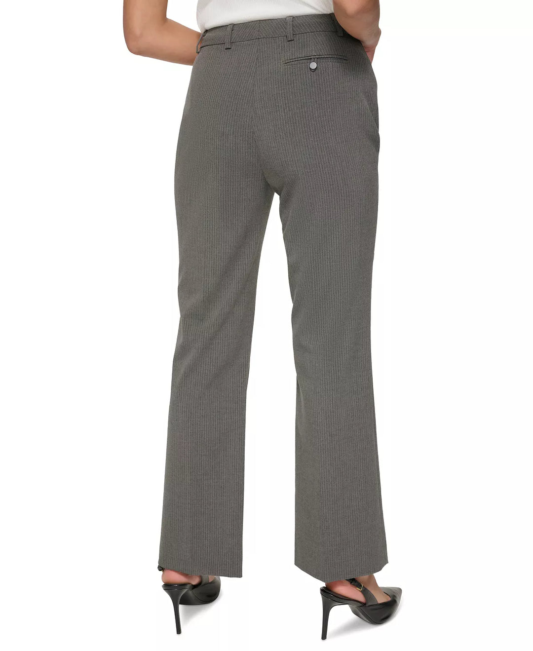 Calvin Klein Petite Mid-Rise Pinstripe Pants