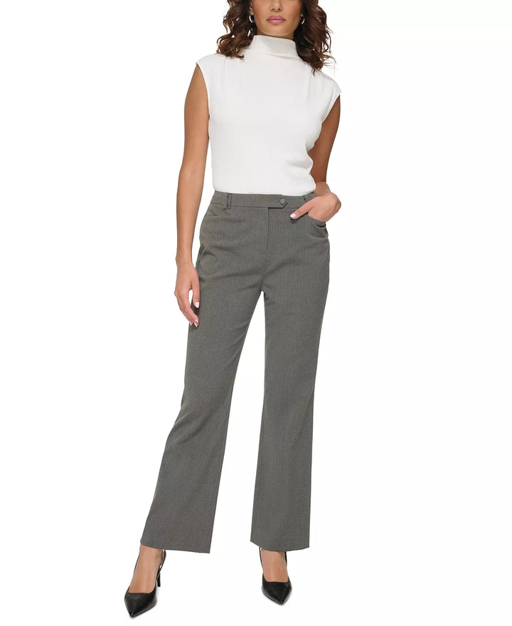 Calvin Klein Petite Mid-Rise Pinstripe Pants