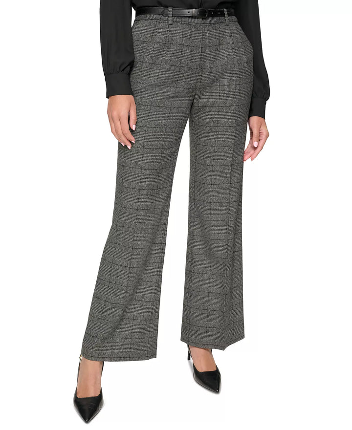 Calvin Klein Petite Menswear Wide-Leg Pants