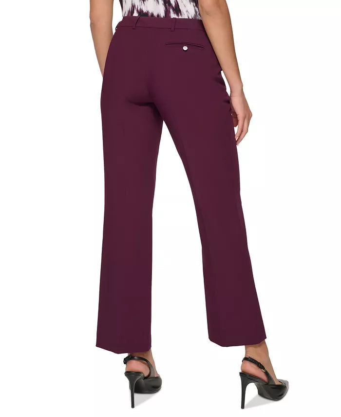 Calvin Klein Petite Mid-Rise Straight-Leg Pants