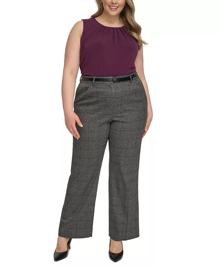 Calvin Klein Plus Size Menswear Wide-Leg Pants