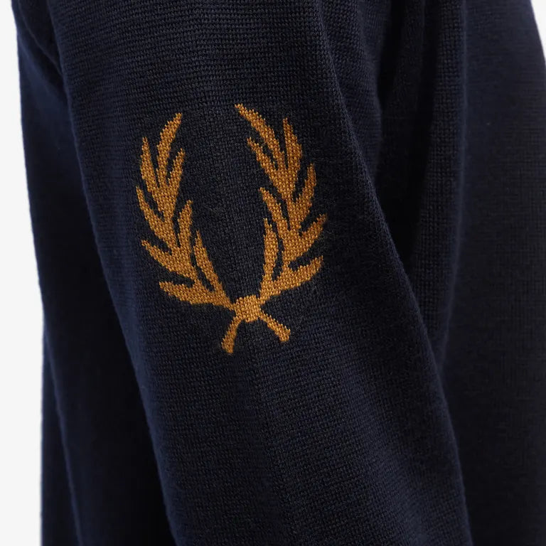 Fred Perry MEN Intarsia Laurel Wreath Cardigan