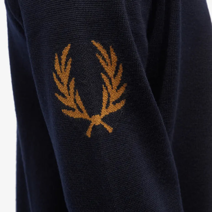 Fred Perry MEN Intarsia Laurel Wreath Cardigan