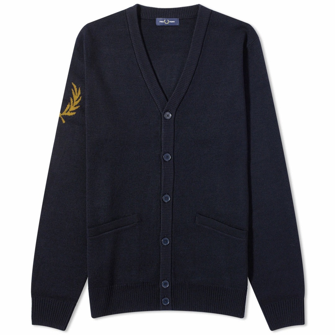 Fred Perry MEN Intarsia Laurel Wreath Cardigan