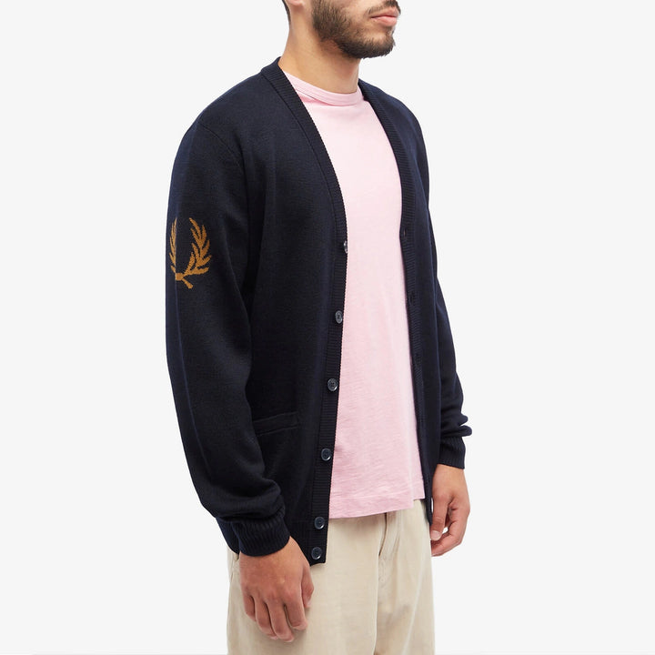 Fred Perry MEN Intarsia Laurel Wreath Cardigan