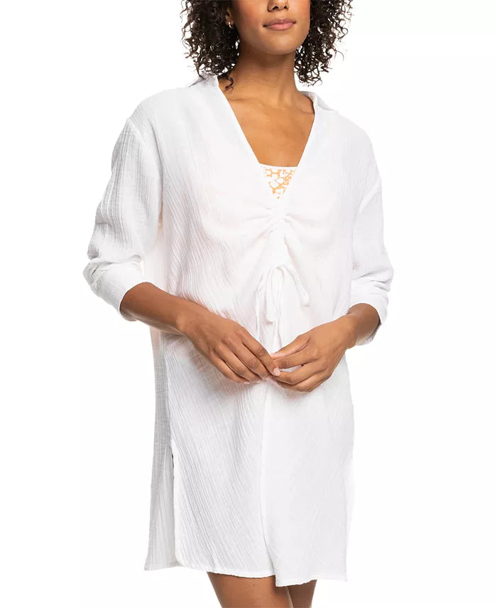 Roxy Juniors' Sun And Limonade Cotton Swim Dress Cover-Up
