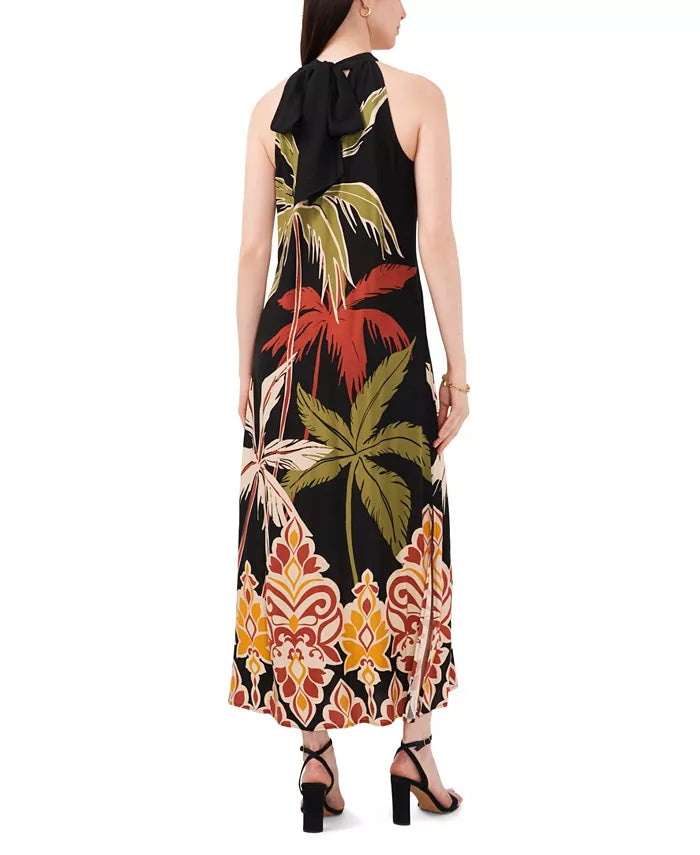 Vince Camuto Printed Halter Maxi Dress