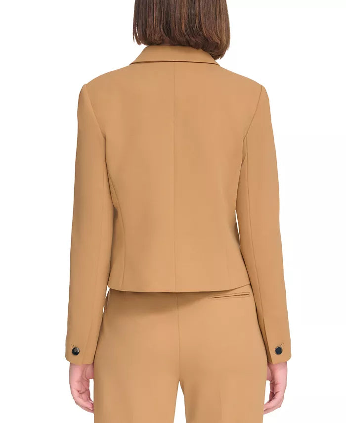 Calvin Klein Scuba-Crepe Open-Front Jacket