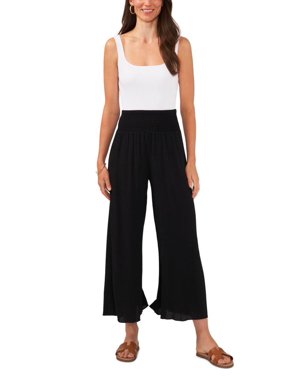 Vince Camuto Smocked Wide Leg Pants