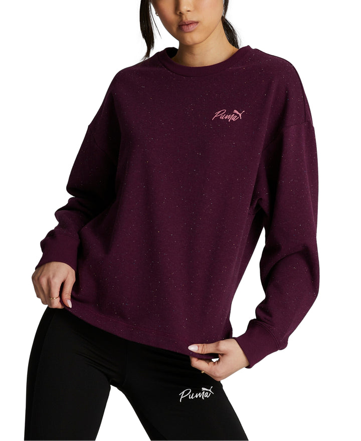 Puma Live In Cotton French Terry Crewneck Top