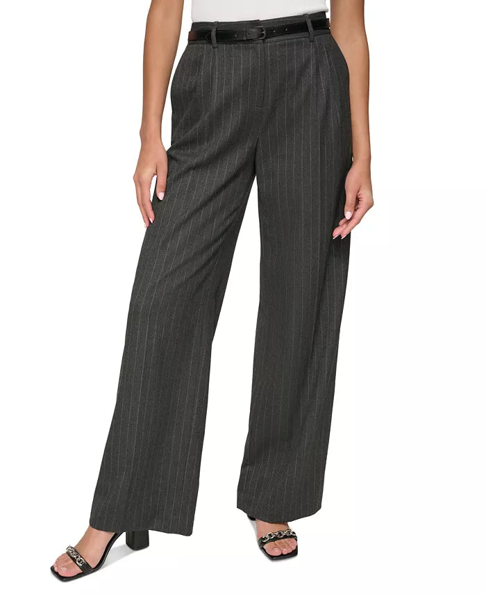 Calvin Klein Striped Wide-Leg Pants
