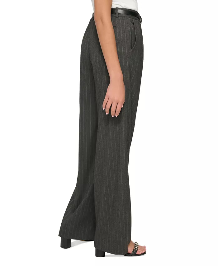 Calvin Klein Striped Wide-Leg Pants