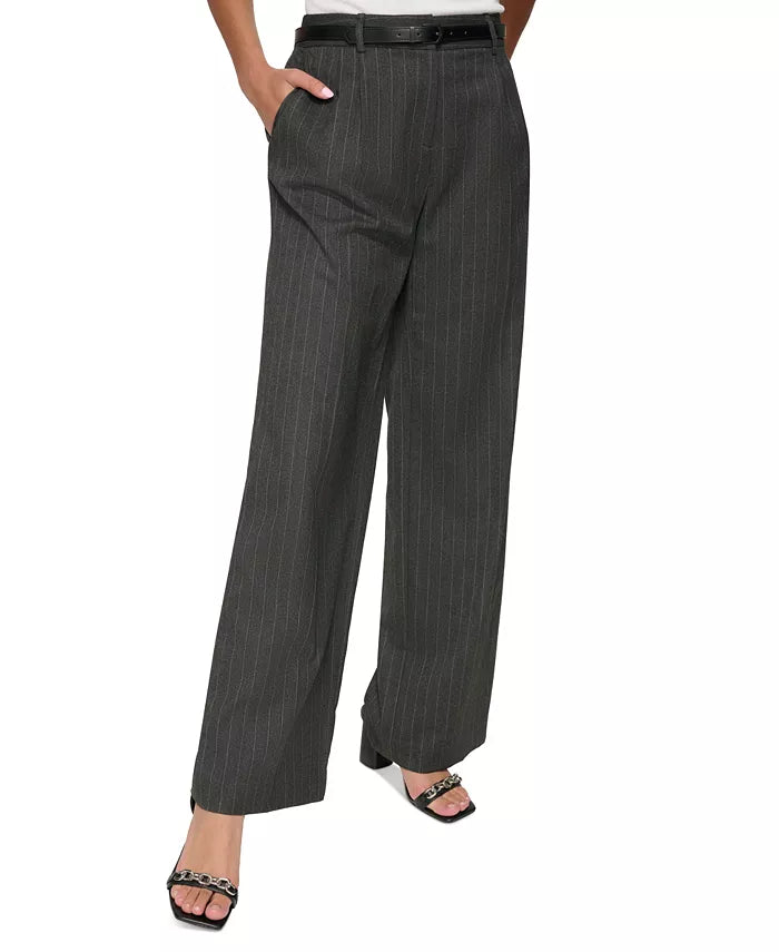 Calvin Klein Striped Wide-Leg Pants
