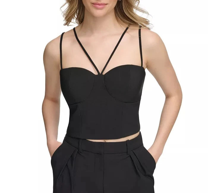 Calvin Klein Strappy Sweetheart-Neck Corset Top