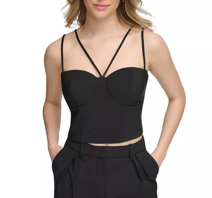 Calvin Klein Strappy Sweetheart-Neck Corset Top