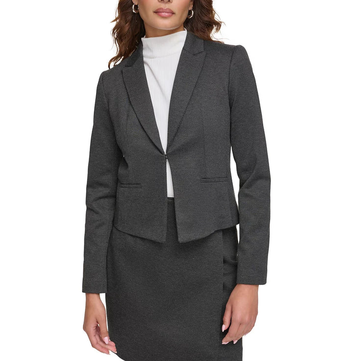 Calvin Klein Cropped Notched-Collar Blazer
