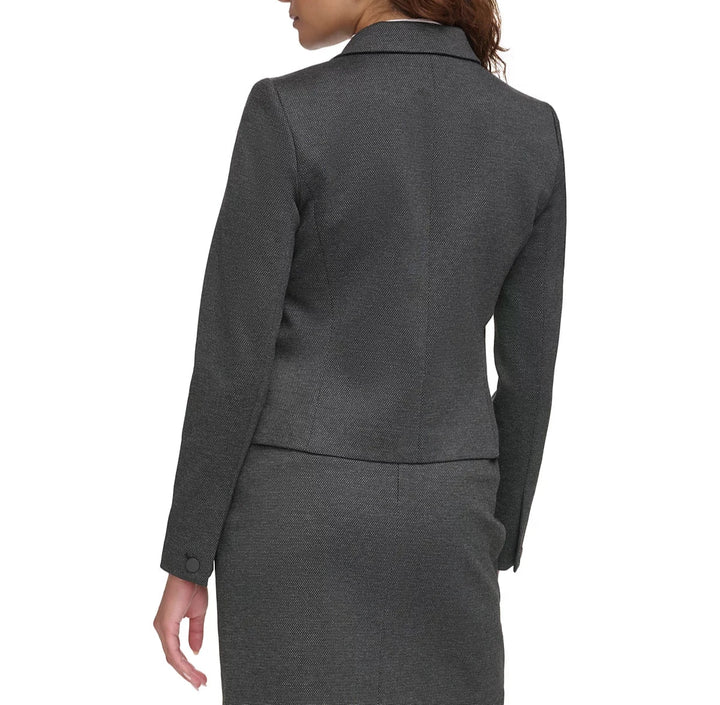Calvin Klein Cropped Notched-Collar Blazer