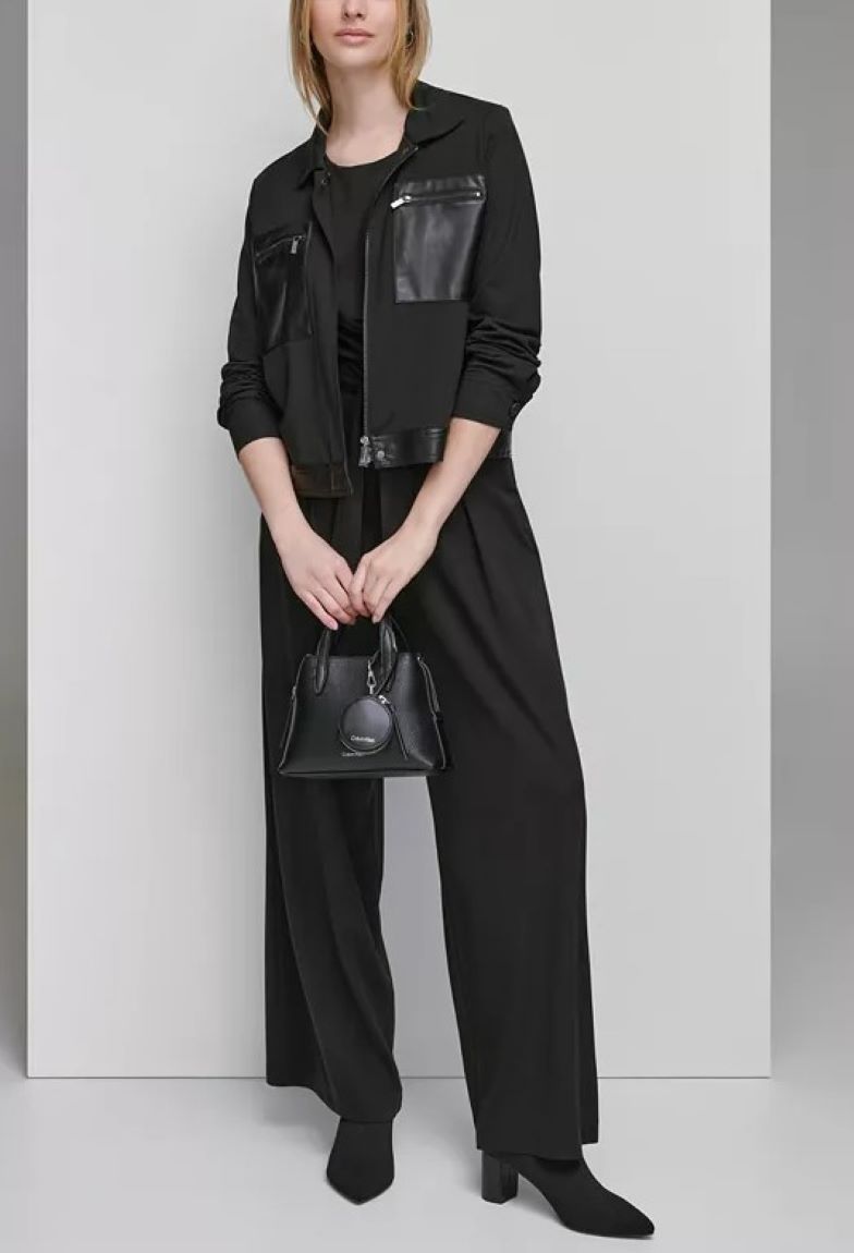 Calvin Klein Zipper-Pocket Long-Sleeve Jacket