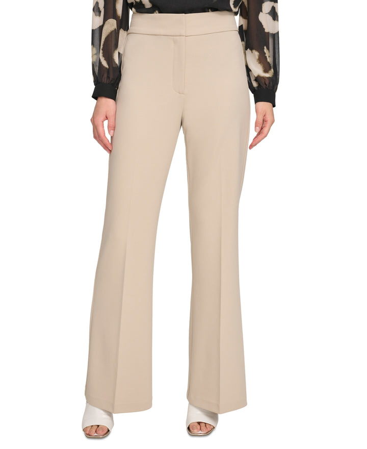 DKNY Polished High Waist Wide Leg Trousers