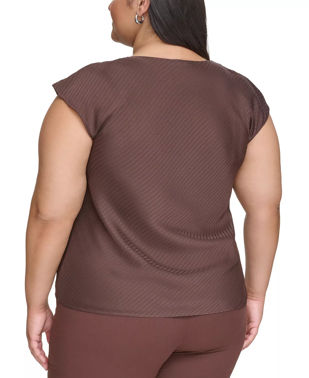 Calvin Klein Plus Size Sleeveless Cowlneck Top