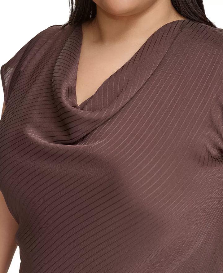 Calvin Klein Plus Size Sleeveless Cowlneck Top