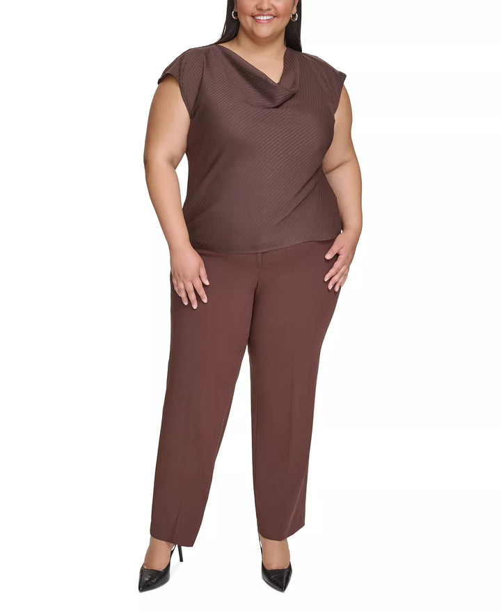 Calvin Klein Plus Size Sleeveless Cowlneck Top