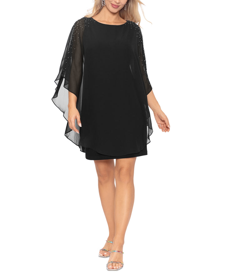 X by XSCAPE Studded Split-Sleeve Dress