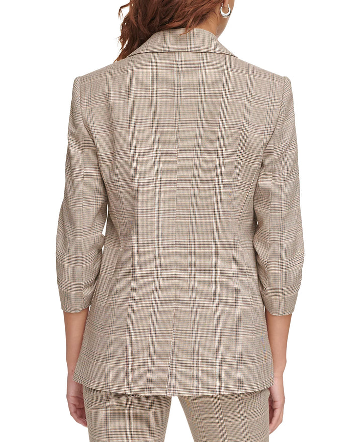 Calvin Klein Ruched 3/4-Sleeve Blazer