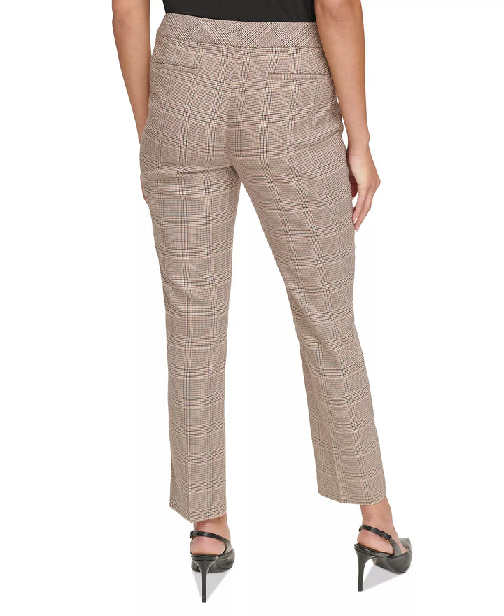 Calvin Klein Plaid-Print Slim-fit Ankle Pants