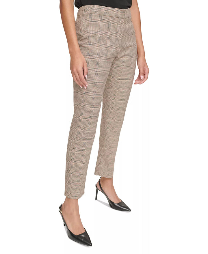 Calvin Klein Plaid-Print Slim-fit Ankle Pants