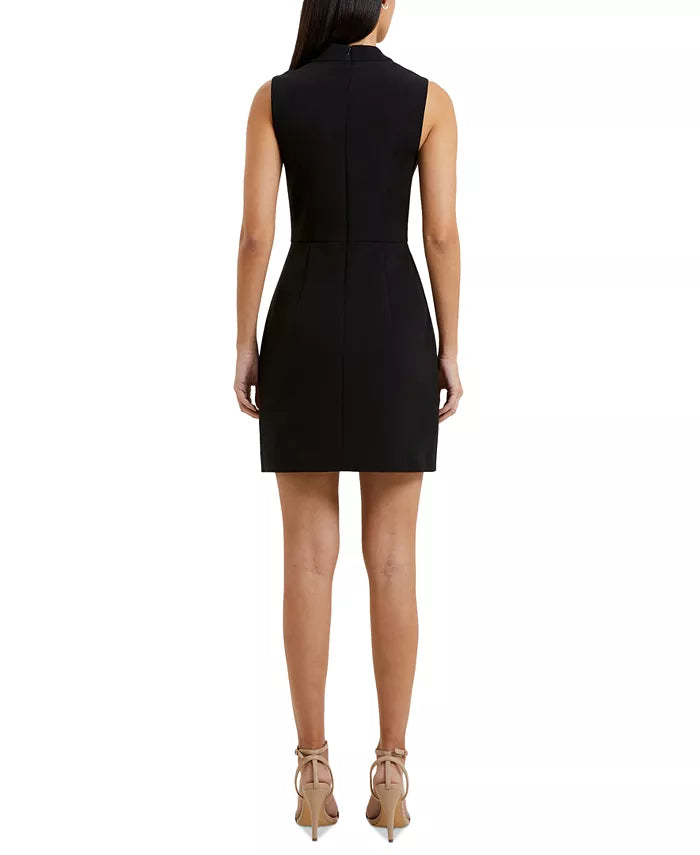 French Connection Echo Crepe Mock Neck Dress